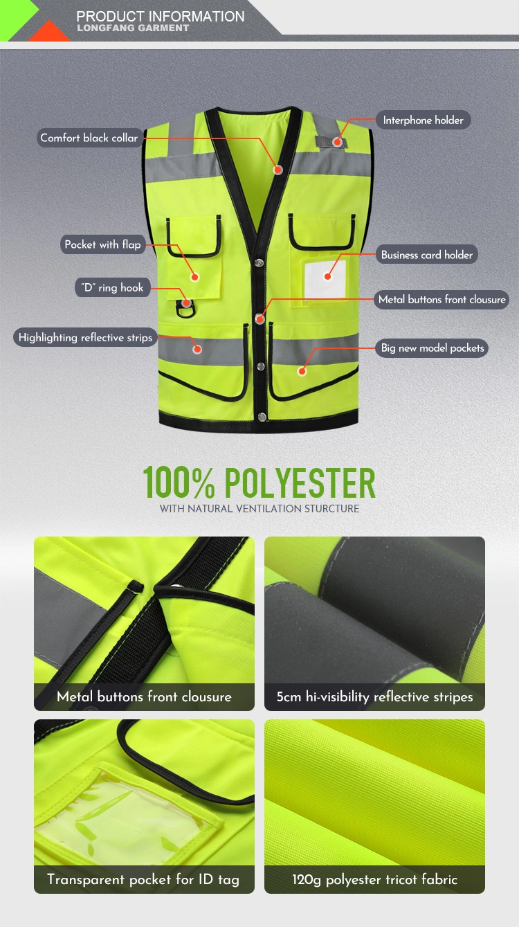 Amazon&prime; S New Multi-Function Night Riding Running Surveyor Safety Reflective Vest