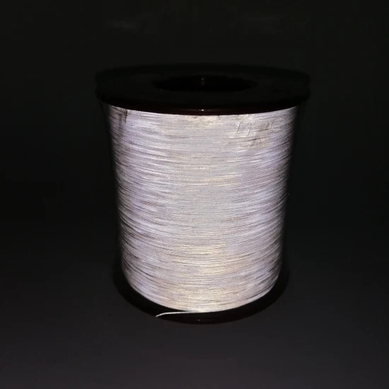 Silver Tc Single Side Reflective Yarn for Embroidery